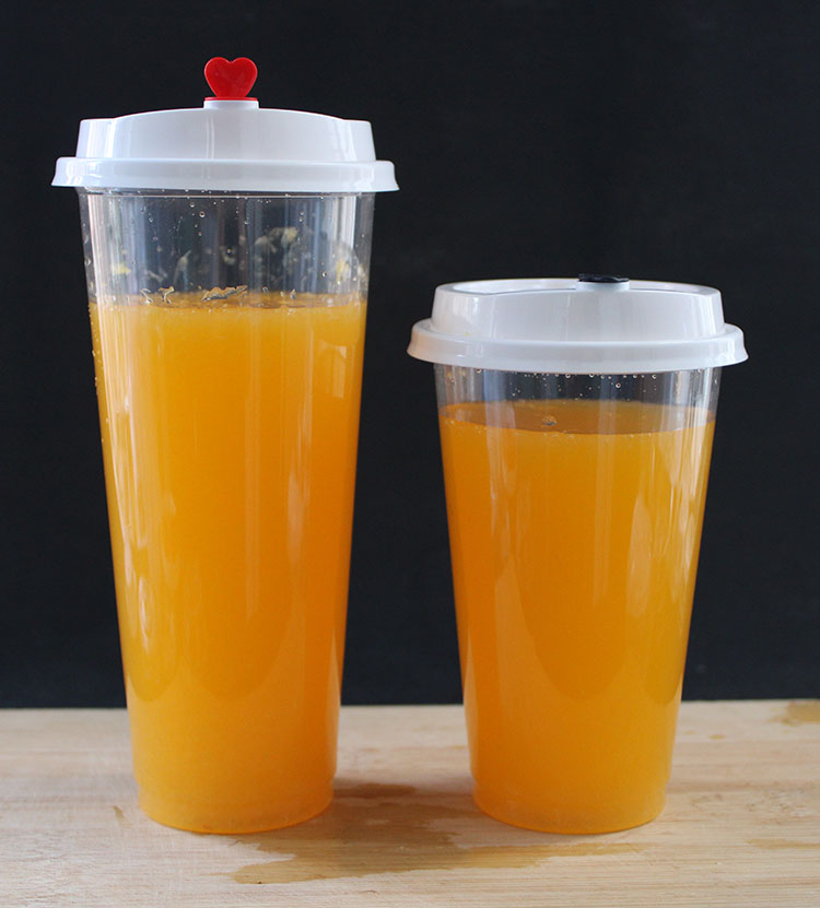 90 mm custom logo disposable 22 oz pp milk tea fruit juice beverage packaging plastic cup