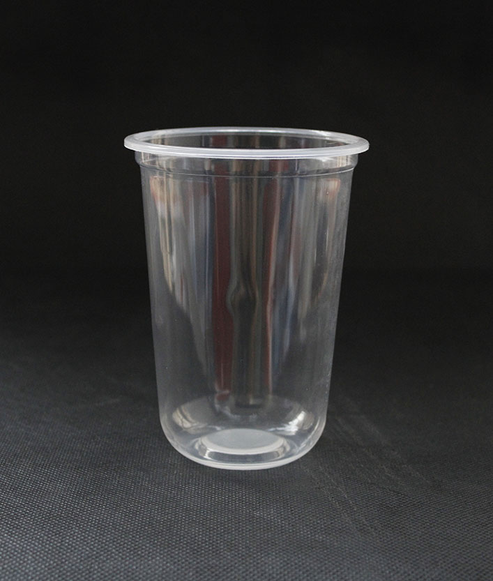 500ml 16 oz clear U shaped bubble tea Juice smoothie cold drinking plastic cups