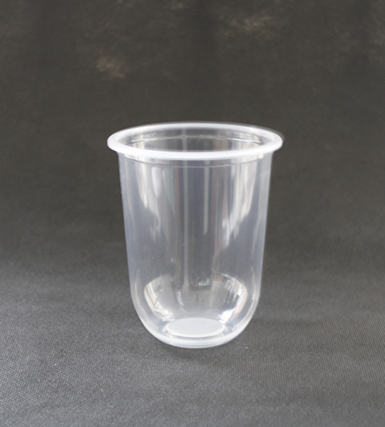 16 oz clear u shaped plastic cup milk tea Juice cold coffee plastic cups with dome lids
