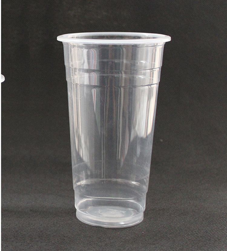 95mm caliber 700ml disposable transparent bubble tea smoothie plastic cup with cover