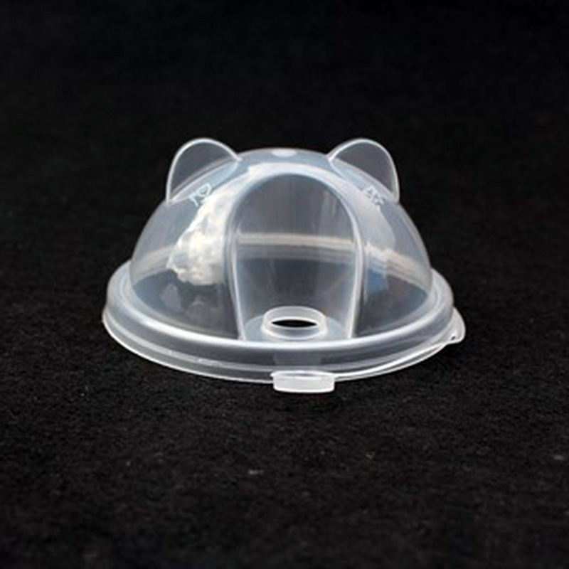 Panda dome lids for ice cream plastic cup cap supply clear dome lid