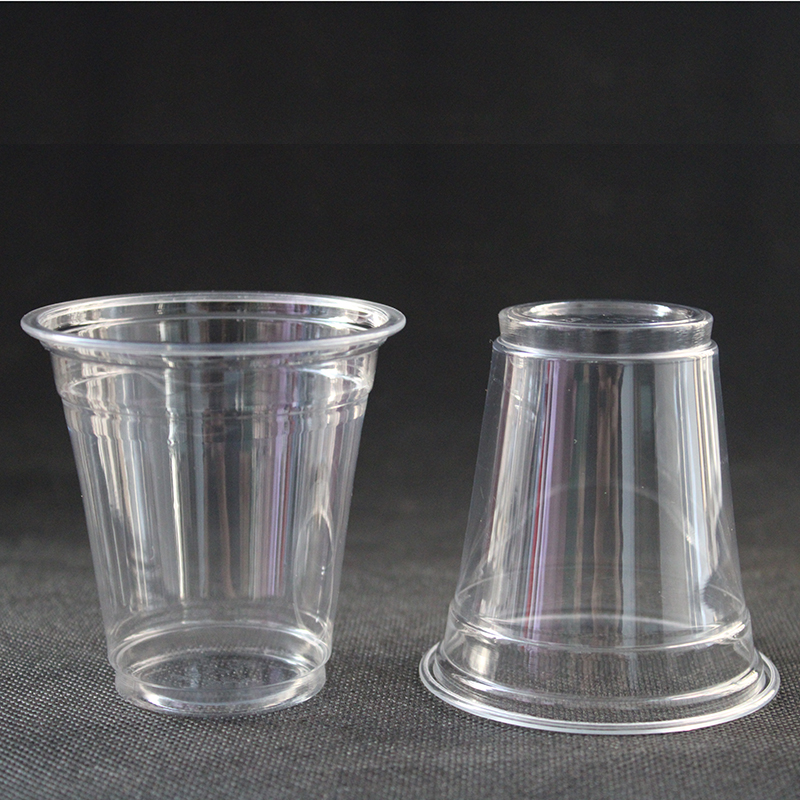 7 oz disposable pet clear plastic cups with lids