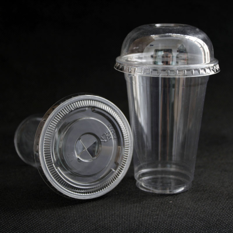 9oz Disposable Clear Plastic Smoothie Cups for Iced Coffee, Tea