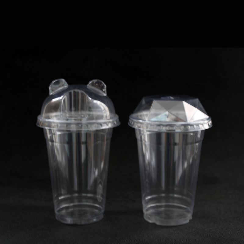 Custom 14 oz disposable plastic cups with lids wholesale