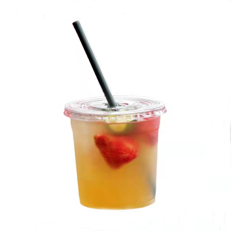 18 oz disposable,clear plastic cups with lids