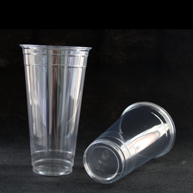 24 oz disposable plastic clear compostable coffee cups