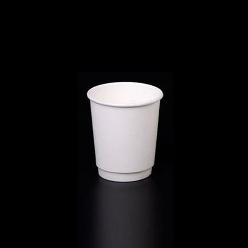 8 oz disposable double wall hollow hot drink coffee paper cups with lids