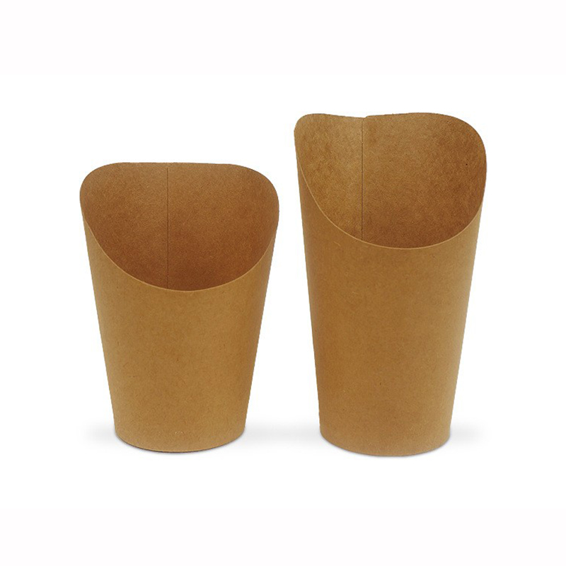 Customized disposable egg and potato chips ice cream diagonal kraft paper cup