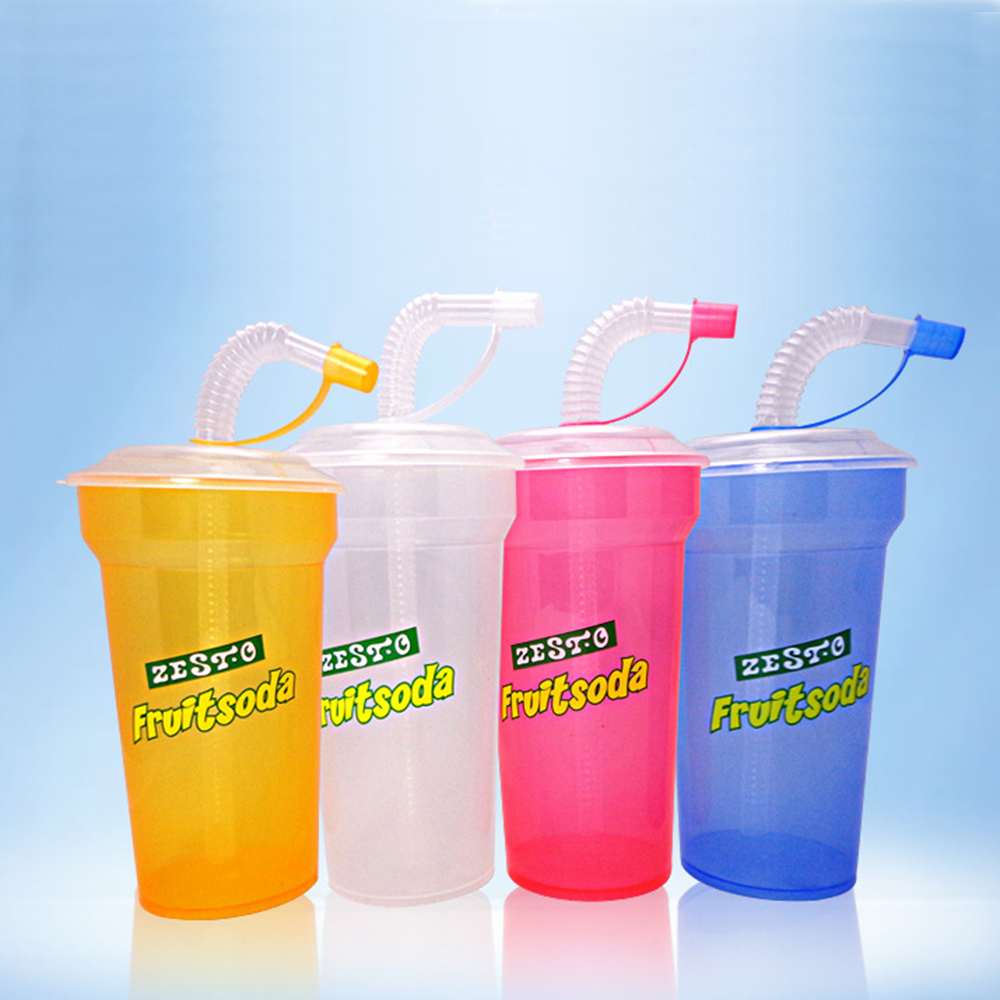 24 oz 700ml clear plastic bubble tea cup U shaped cold drinking cups with  lids