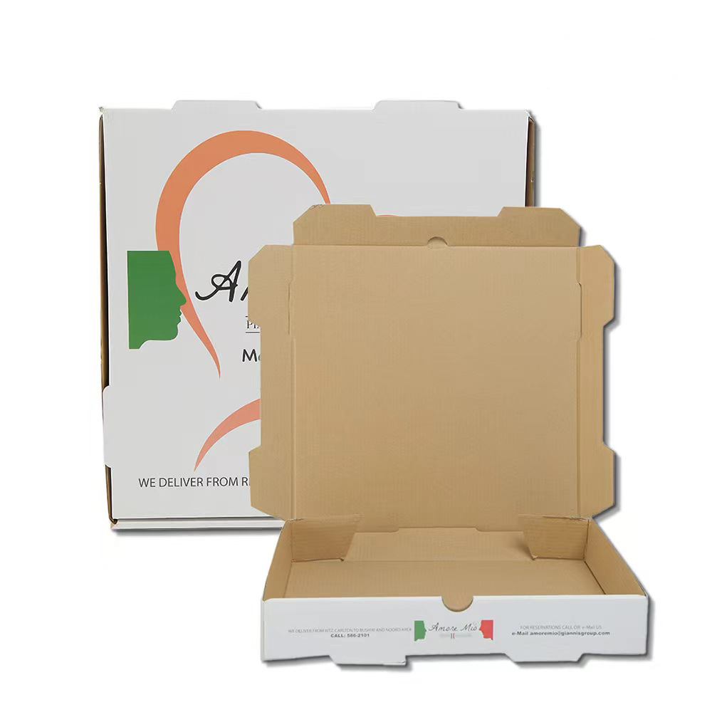 4in 6in 8in 9in 10in 12in 18in White Customizable Corrugated Plain Pizza Box